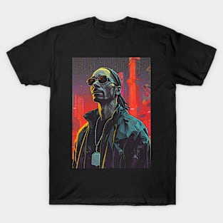 Snopp Dogg Cyberpunk Art T-Shirt